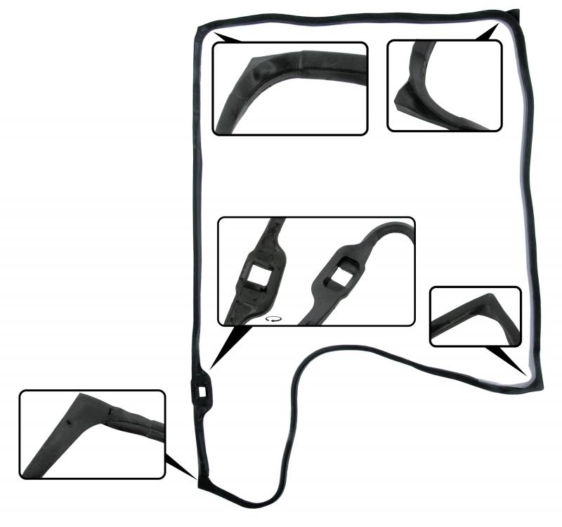 Borracha de vedação da porta direita