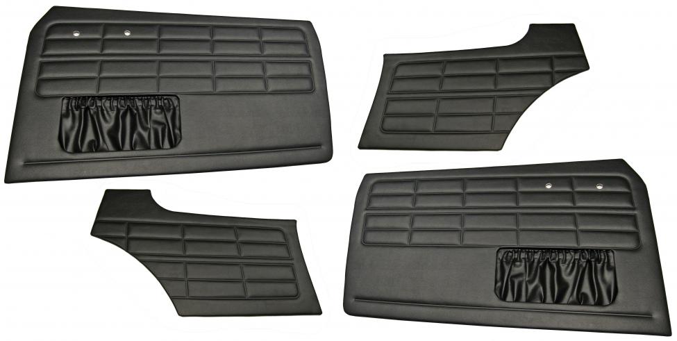 Ovi-ja takasivupahvit musta vinyyli (4 kpl)