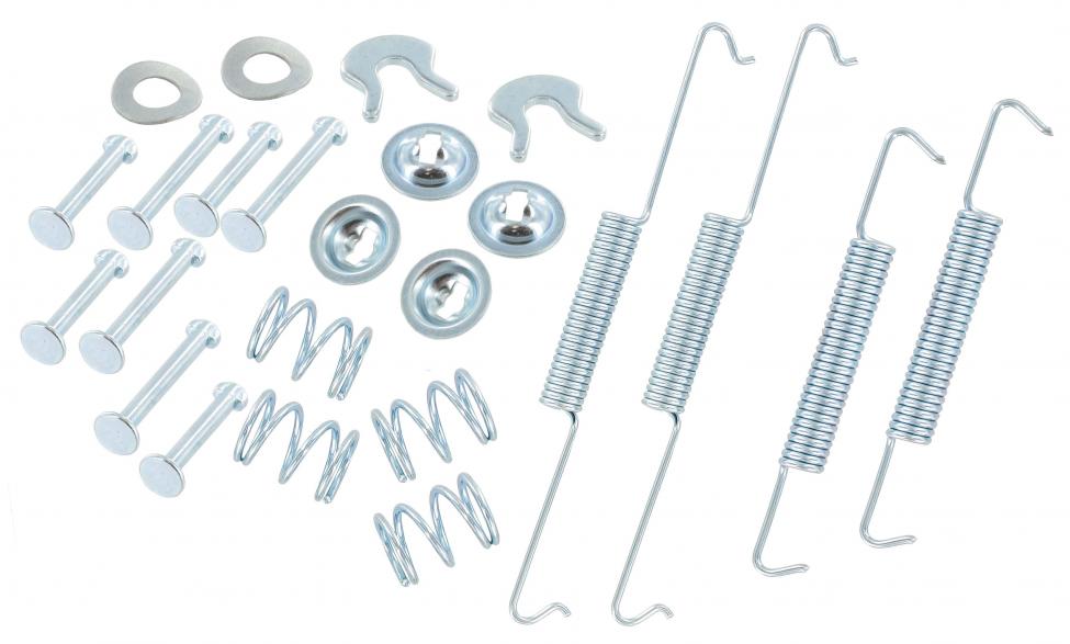 Jarrukenkien kiinnityssarja taakse, mukaan lukien kiristysjouset