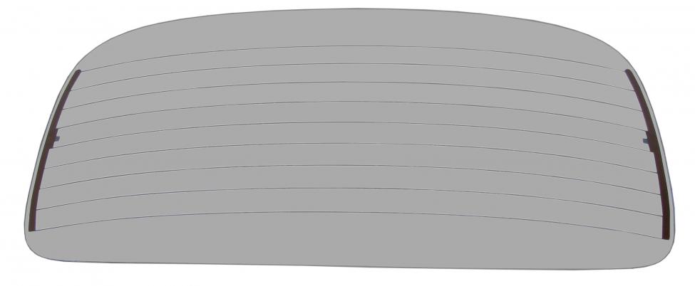 Takaikkuna, lämmitettävä, harmaa, tummennettu