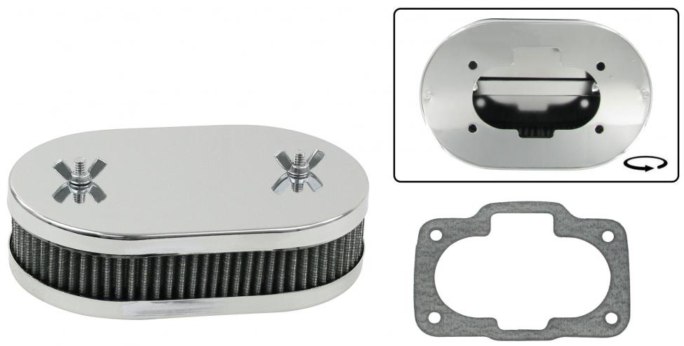 Kromattu ovaali ilmansuodatin