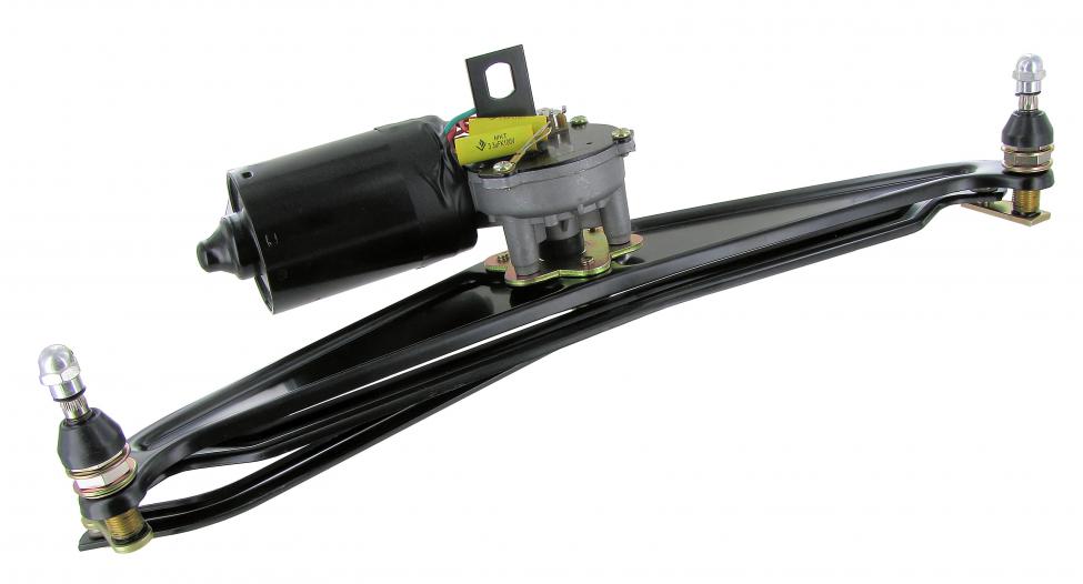 Pyyhijöiden vivusto moottoreineen, 12V