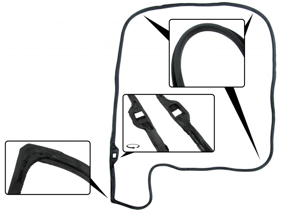 Borracha de vedação da porta esquerda