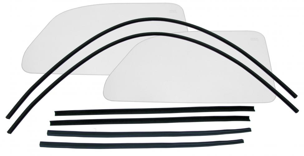 Sivuikkunasarja (1-osaiset sivuikkunat), tiivisteineen (liimattavat tiivisteet)