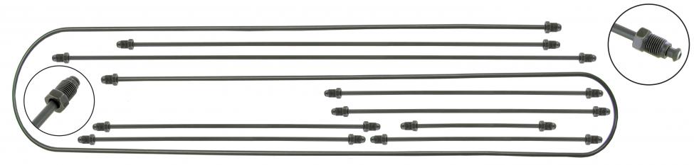 Jarruputkisarja (9-osainen) 1-piirijarruille