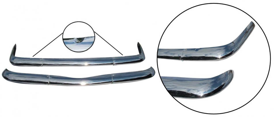 Kiillotetusta ruostumattomasta teräksestä valmistetut puskurit ilman puskurisuojia