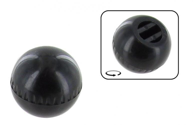 Lämmityslaitteen vivun nuppi, musta