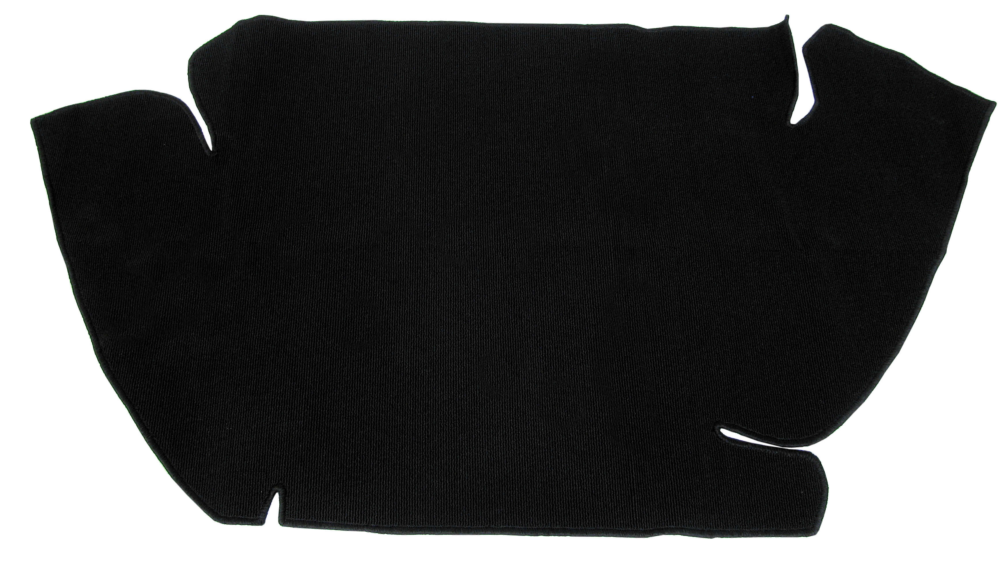 Ribbed bouclé luggage compartment carpet, black