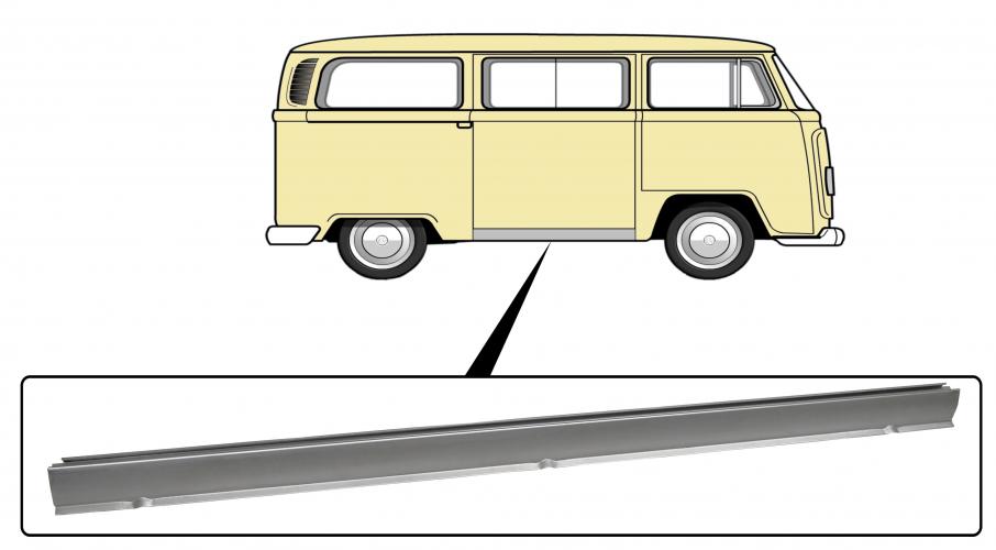 Lado exterior da soleira da porta de correr