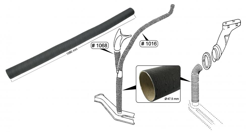 Kachelslang op de kokerbalk