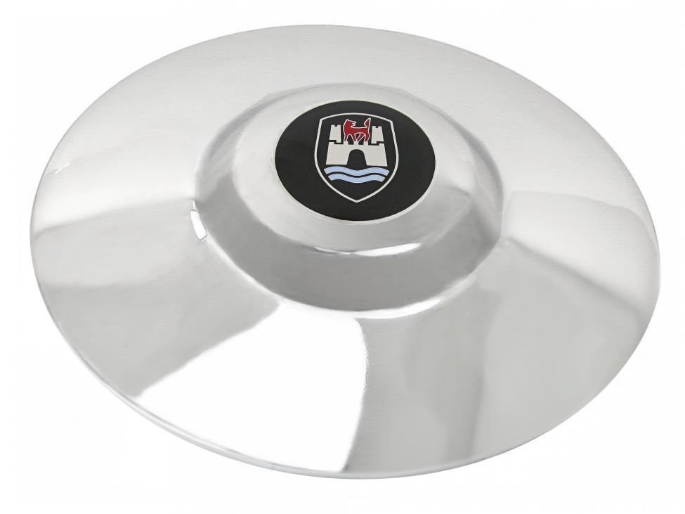 Brustwarze Radkappe Chrom mit Wolfsburg emblem