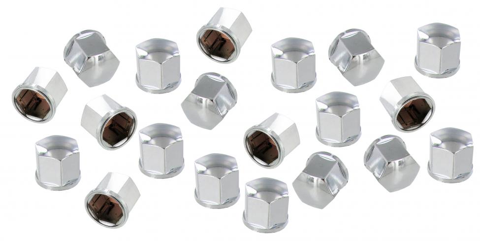 Pyöränmutterien suojatulpat, kromattu