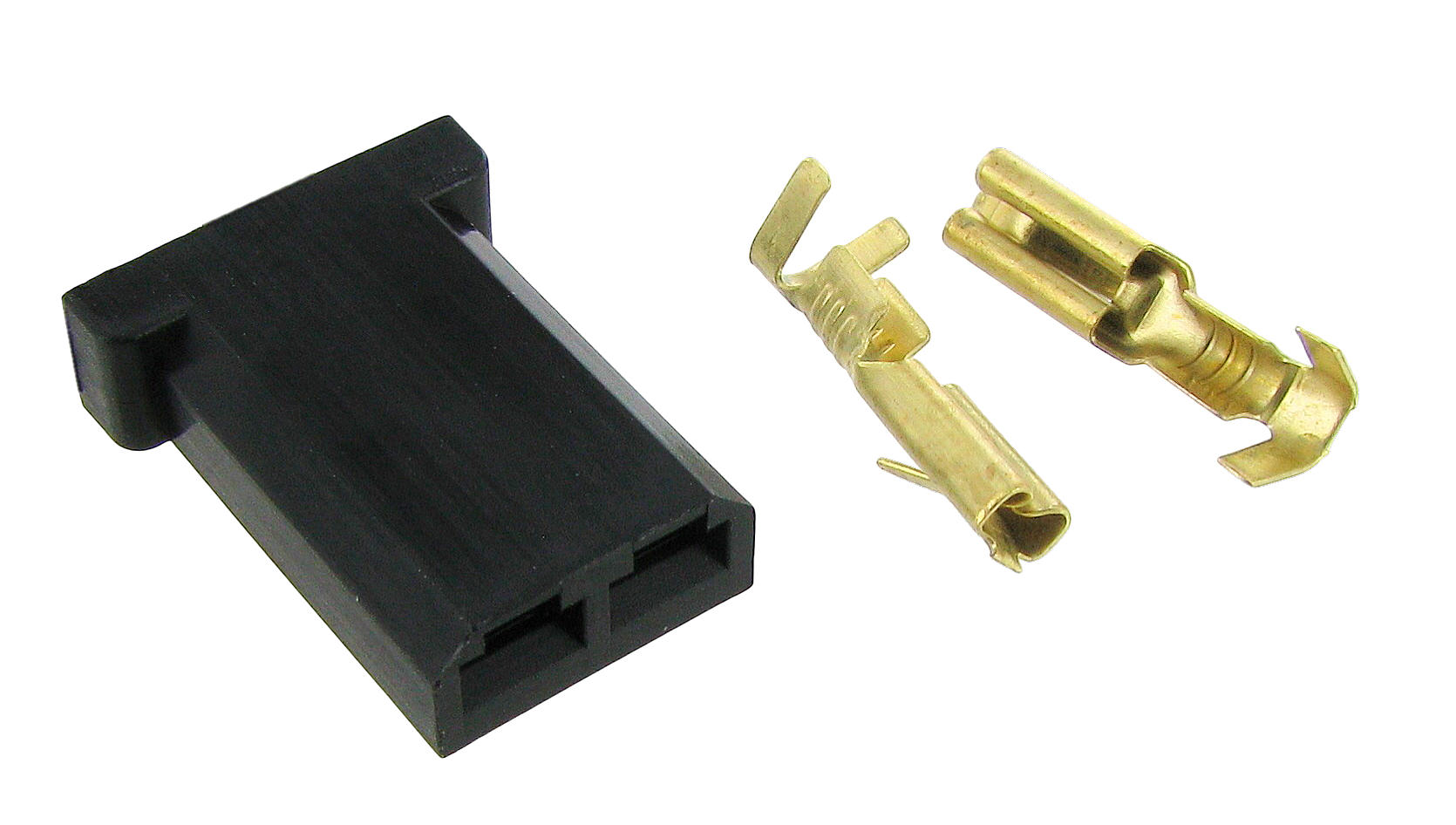 Boîtier de connecteur plat 2 pôles incluant des cosses plates de 2,8 mm