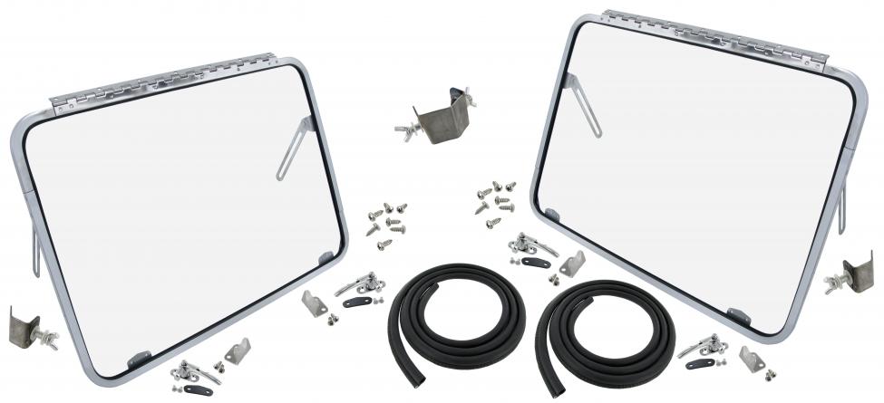 Safari-ikkunat, ruostumatonta terästä, kiillotettu, sarja