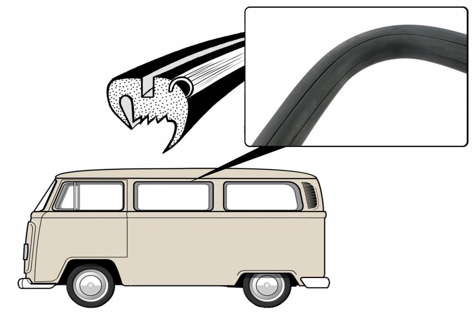 Sivuikkunan tiiviste (koristelistan uralla)