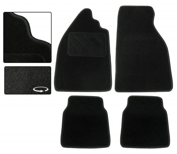 Vloermatten zwart tapijt (4-delig)