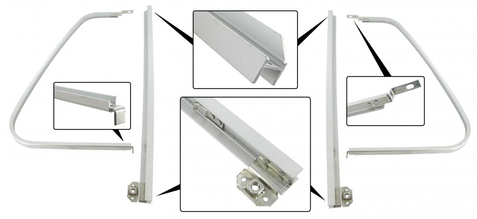Kiinteän etuoven kulmaikkunan kehykset, alumiinia