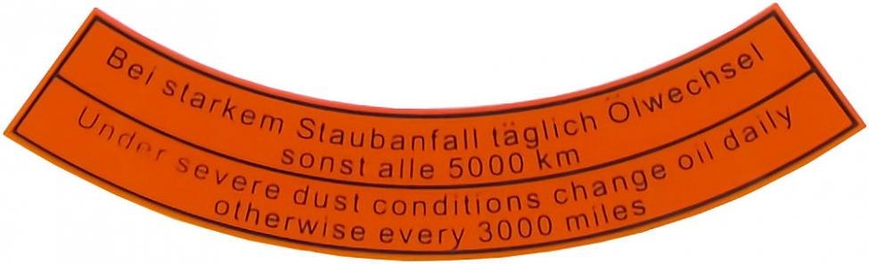 Autocollant pour filtre à air