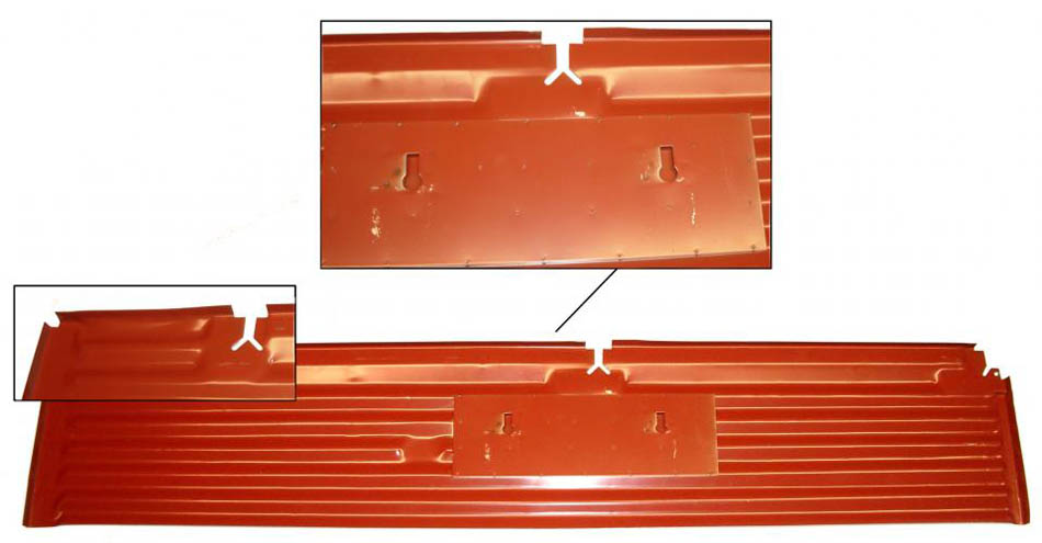 Tavaratilan lattian korjauspala, 20 cm leveä, vasen