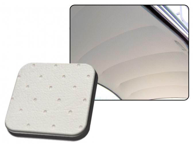 Hemel geperforeerd vinyl, zonder schuifdak, deluxe, gebroken wit