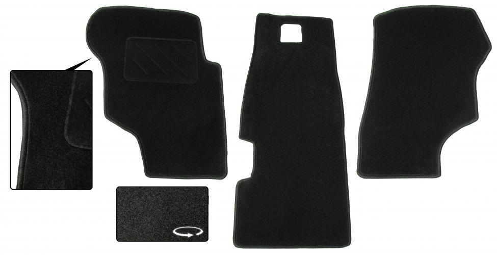 Maton lattiamatot musta (3-osainen)