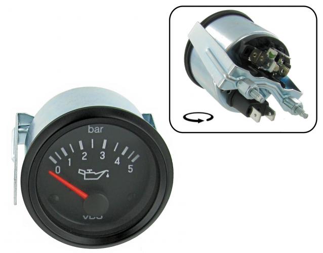 Öljynpainemittari 0-5 bar Ø 52 mm