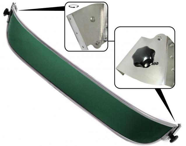 Pare-soleil en plexiglas vert