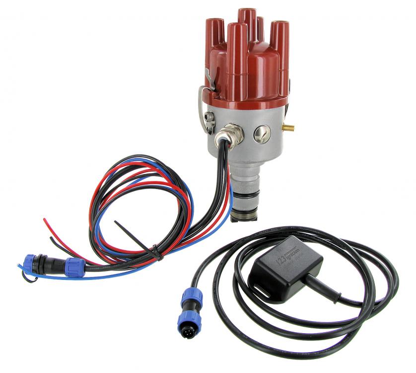 123 TUNE+ stroomverdeler met externe bluetooth voor carburateur motoren