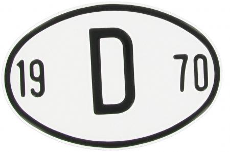 Chapa de nacionalidade: D 1970