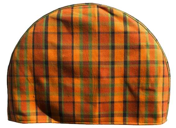 Varapyörän suojus, ruudullinen oranssi / keltainen / vihreä