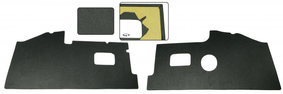 Potkupaneelit musta vinyylipäällysteinen kuitulevy