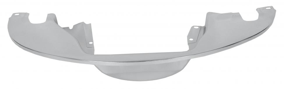 Moottorin suojapelti, takahelmaa vasten, ilman lämmitysputken aukkoja, imusarjan esilämmityksen aukoilla, kromattu