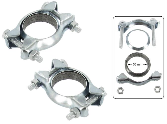 Pakoputken huilujen / lämmönvaihtimien asennussarja (2 sarjaa)