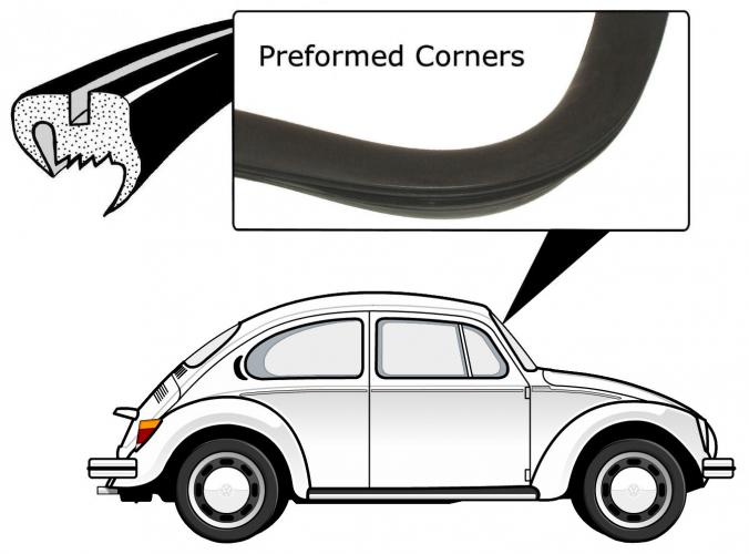 Vindrutetätning utan spår för gjutning