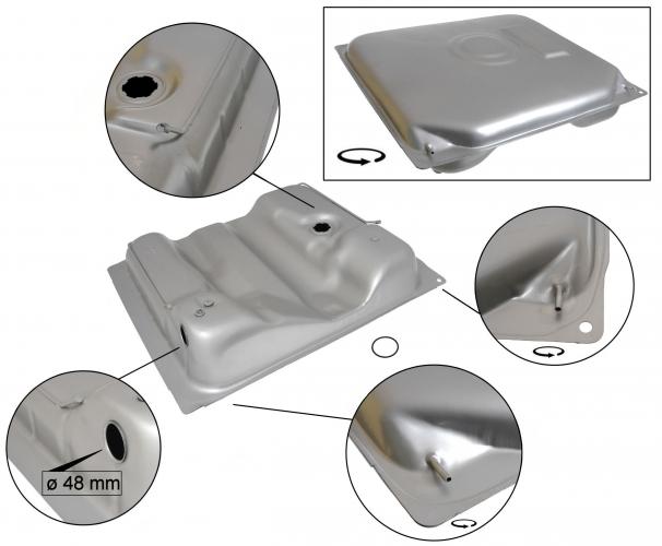 Benzinetank / Dieseltank (48 mm vulopening)