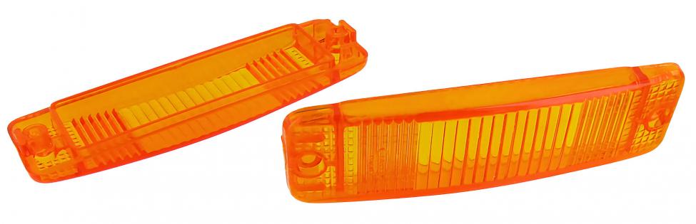 Etuvilkun lasi (puskuriin), oranssi