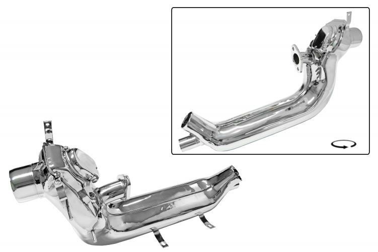 Lämmönvaihdin, kromattu, oikea