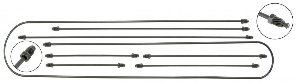 Jarruputkisarja (7-osainen) 2-piirijarruille