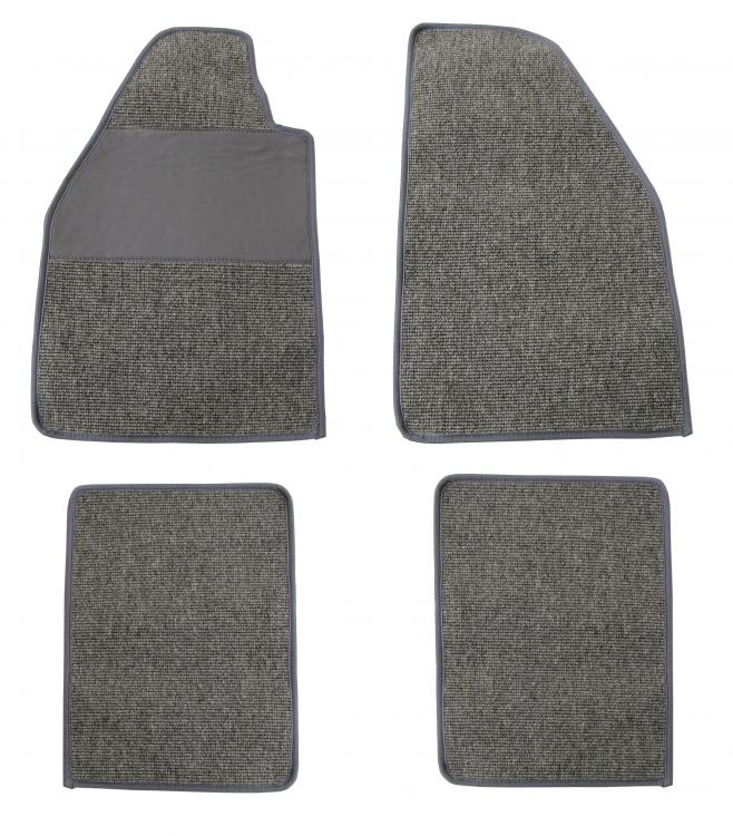 Bouclé teppegulvmatter grå (4-delt)