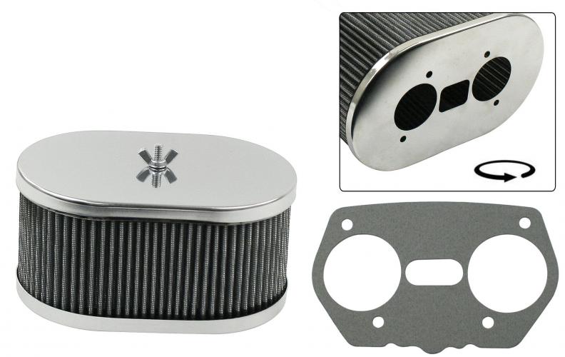 Kromattu ovaali ilmansuodatin