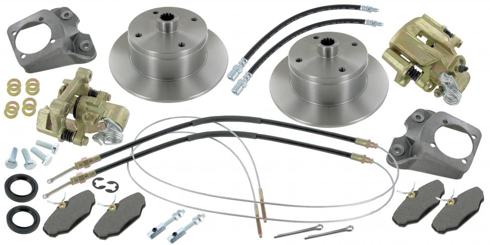 Schijfremmen set achterzijde (4 x 130 mm)