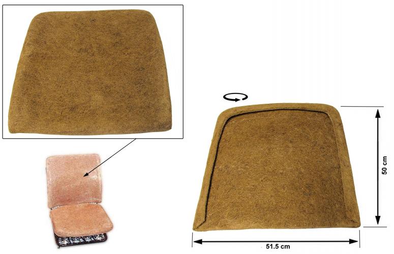 Pehmuste hevosenkarvaa, selkänoja, ohjaamon etuistuin