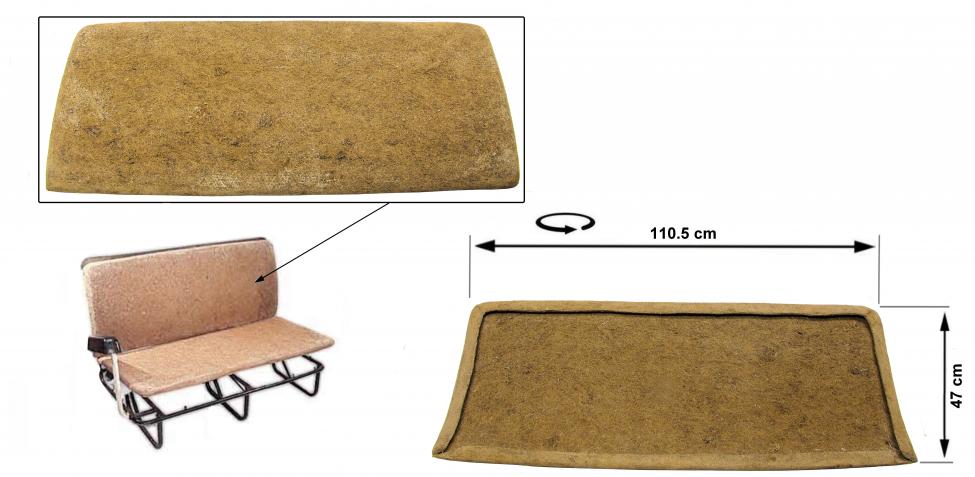 Pehmuste hevosenkarva, selkänoja, 3 / 4 keskipenkki