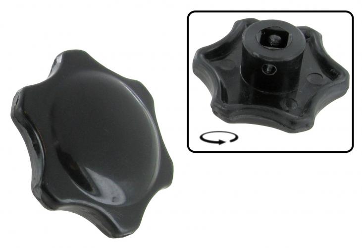 Botão de controlo do aquecimento preto