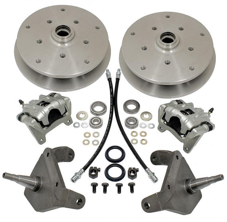 Verlaagde spindels schijfrem set voorzijde