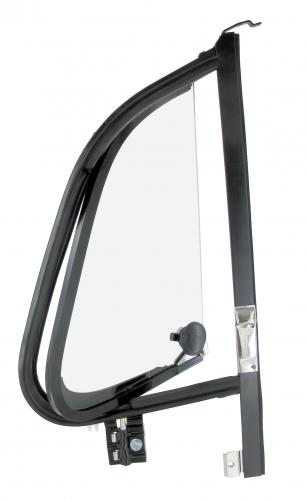 Tochtruitje compleet met zwart RVS kader rechts