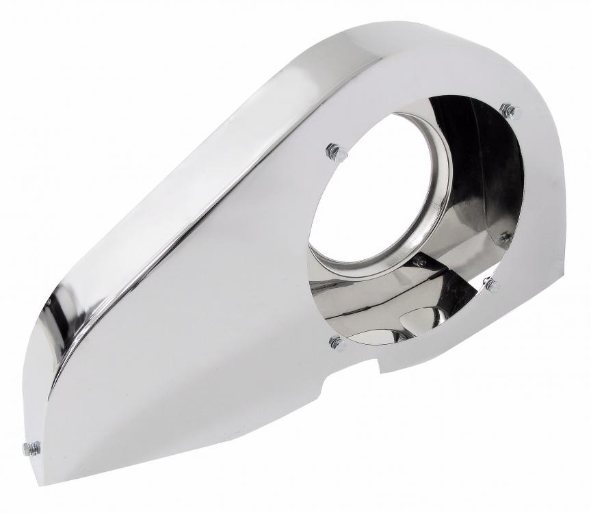 Puhallinkotelo matala, kromattu, ilman lämmityksen lähtöjä