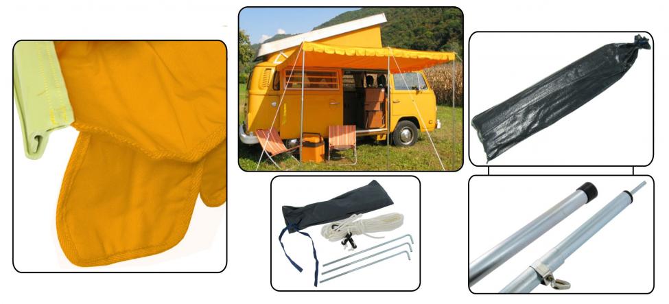 Vintage aurinkokatos, keltainen