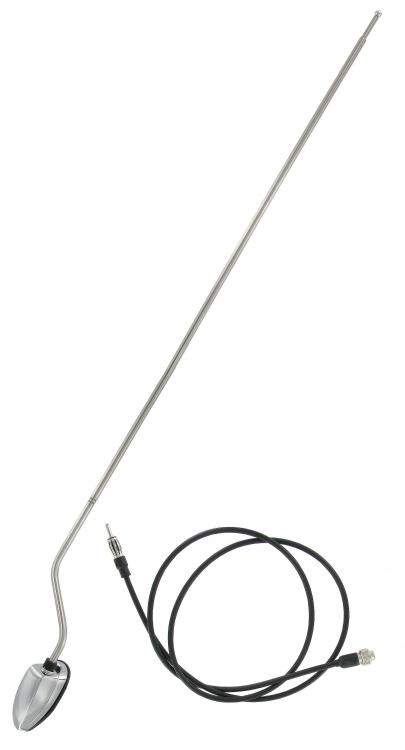 Antenni, kromattu, autoihin joissa Safari-ikkunat