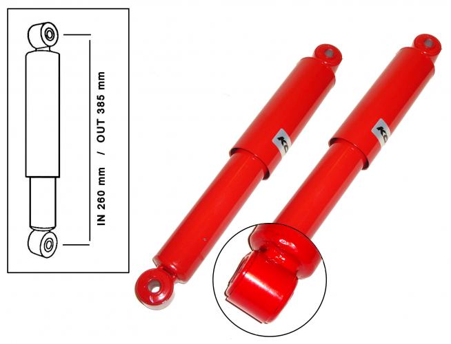Instelbare schokbreker, achter, voor wagens met pendelassen